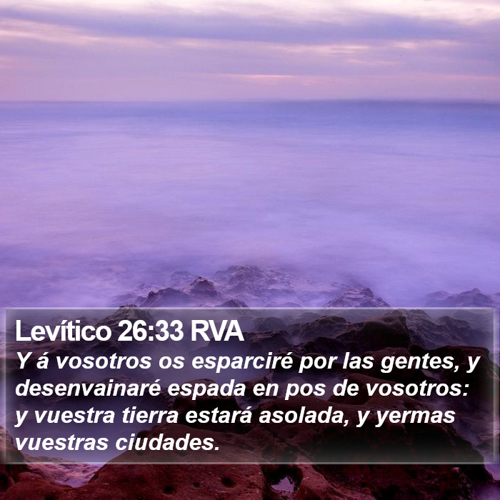 Levítico 26:33 RVA Bible Study