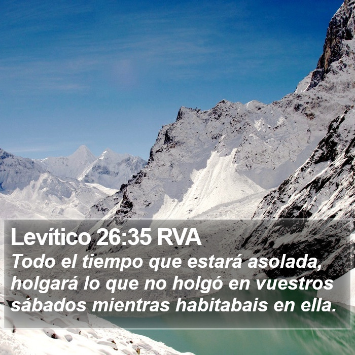 Levítico 26:35 RVA Bible Study