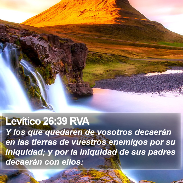 Levítico 26:39 RVA Bible Study