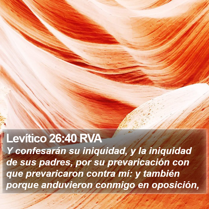 Levítico 26:40 RVA Bible Study