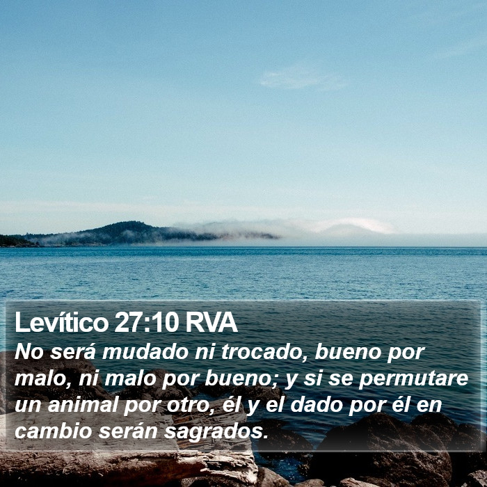 Levítico 27:10 RVA Bible Study