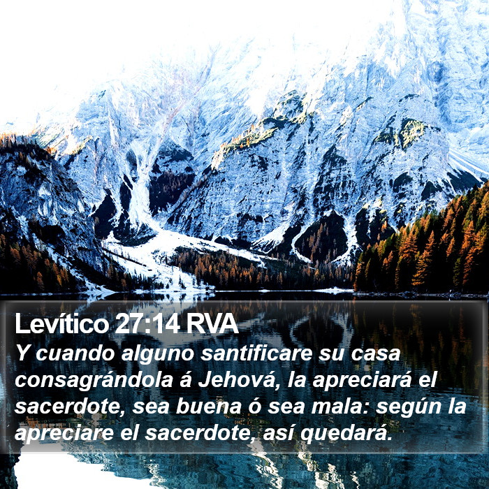 Levítico 27:14 RVA Bible Study