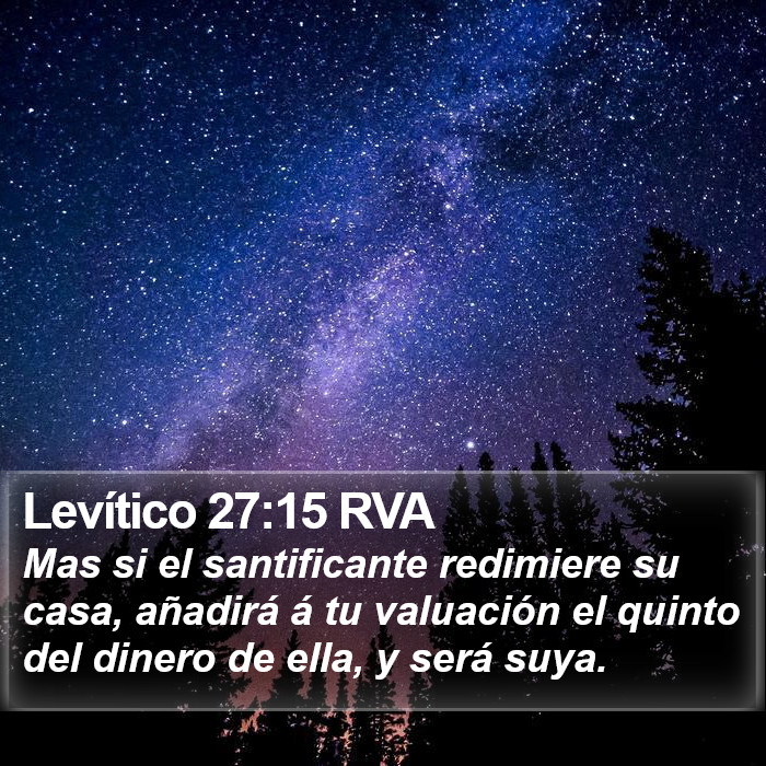Levítico 27:15 RVA Bible Study
