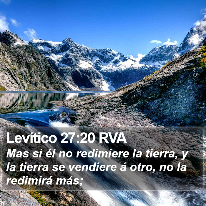 Levítico 27:20 RVA Bible Study