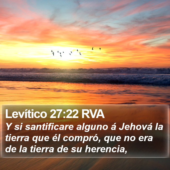 Levítico 27:22 RVA Bible Study