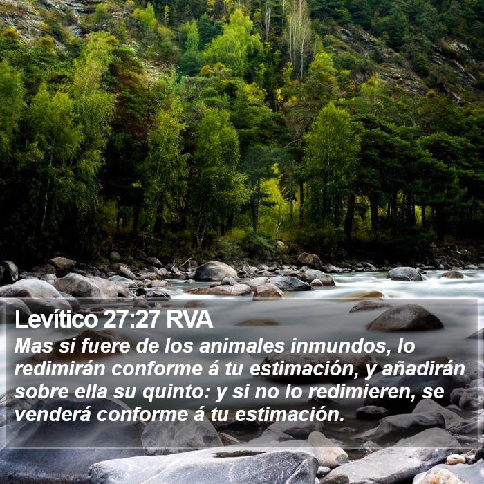 Levítico 27:27 RVA Bible Study