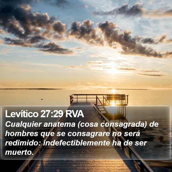 Levítico 27:29 RVA Bible Study