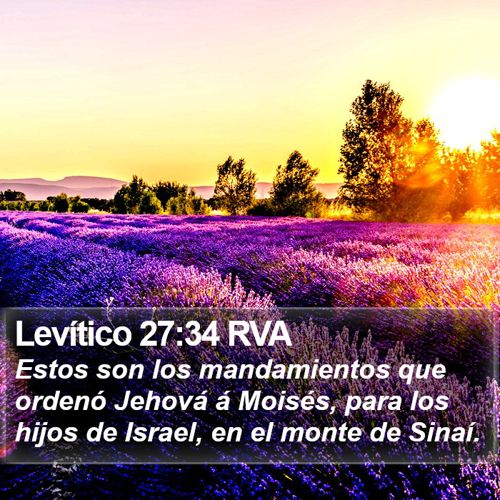 Levítico 27:34 RVA Bible Study