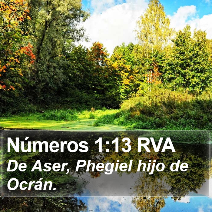 Números 1:13 RVA Bible Study