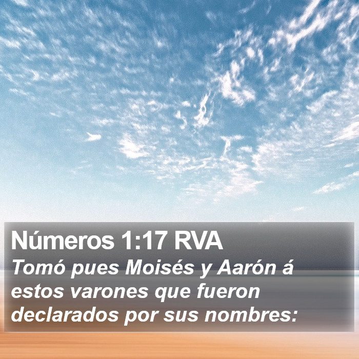 Números 1:17 RVA Bible Study