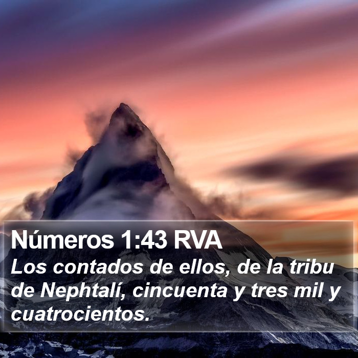 Números 1:43 RVA Bible Study