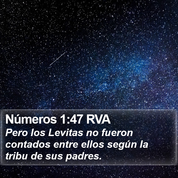 Números 1:47 RVA Bible Study