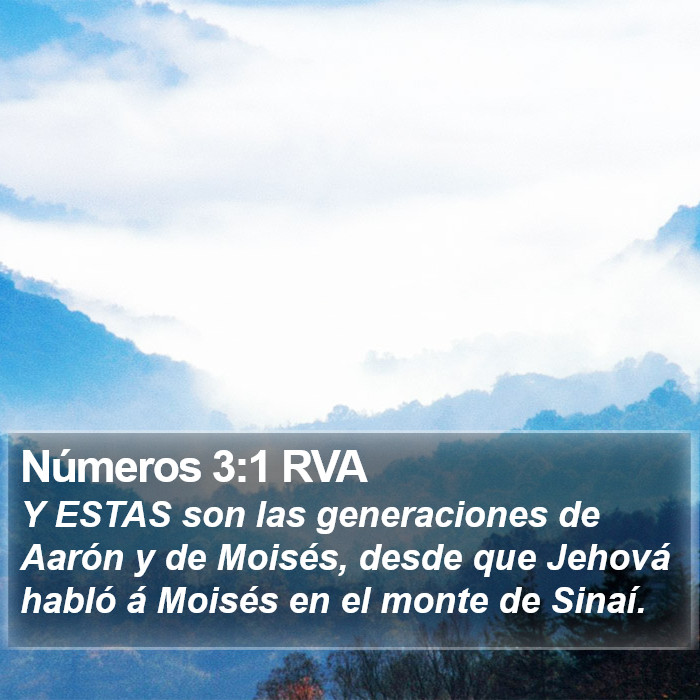 Números 3:1 RVA Bible Study