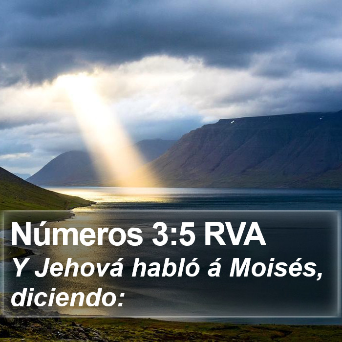 Números 3:5 RVA Bible Study