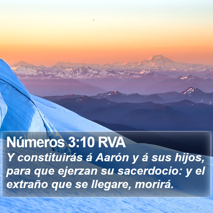 Números 3:10 RVA Bible Study