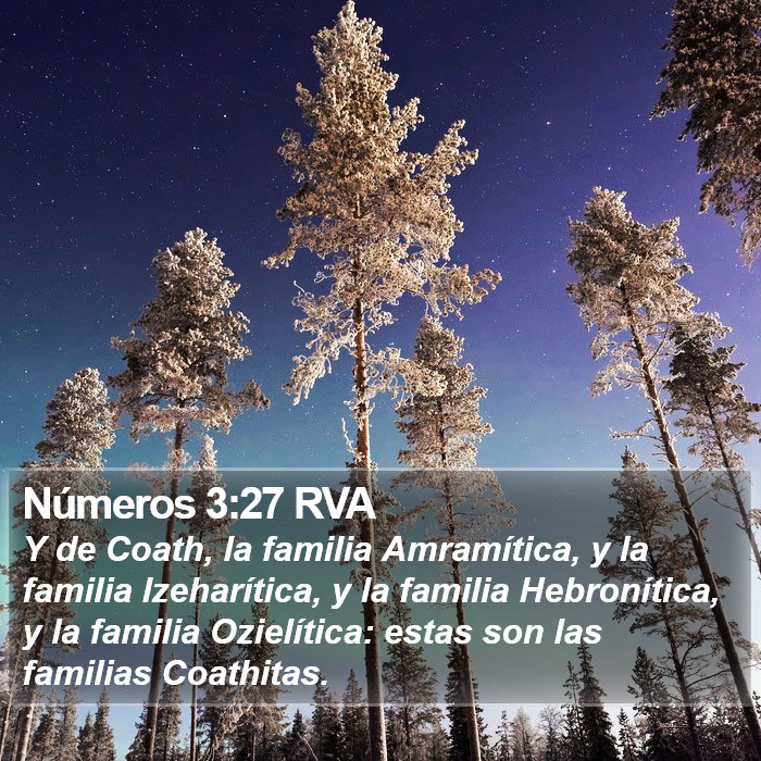 Números 3:27 RVA Bible Study