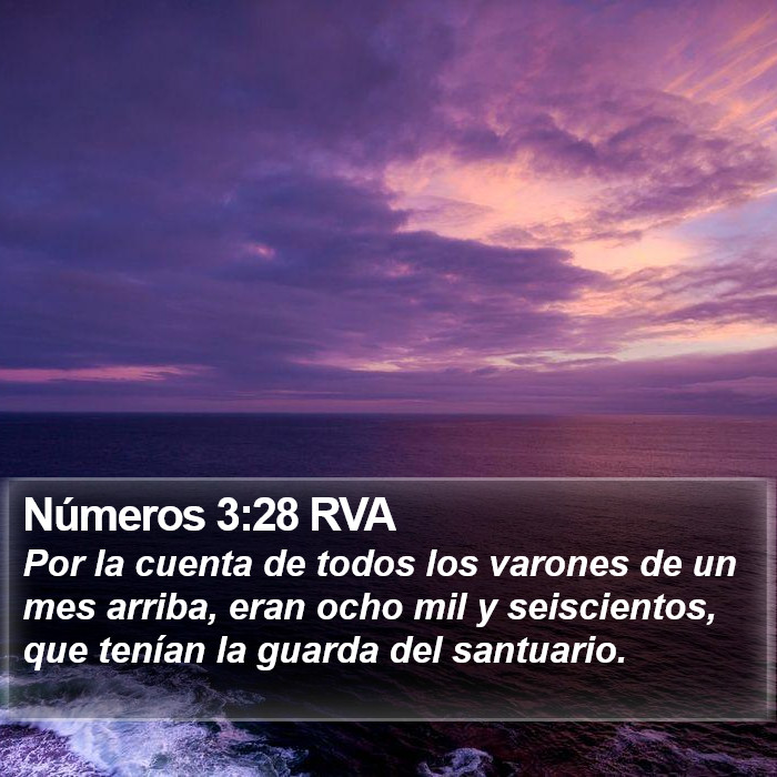 Números 3:28 RVA Bible Study