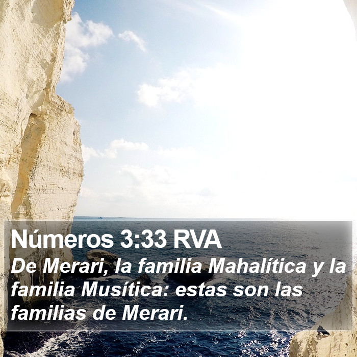 Números 3:33 RVA Bible Study