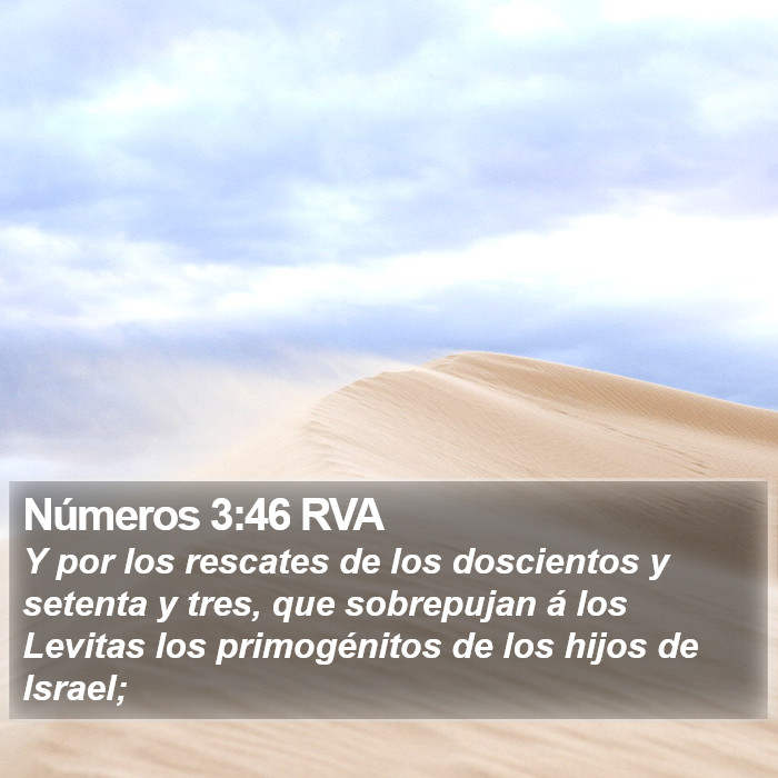 Números 3:46 RVA Bible Study