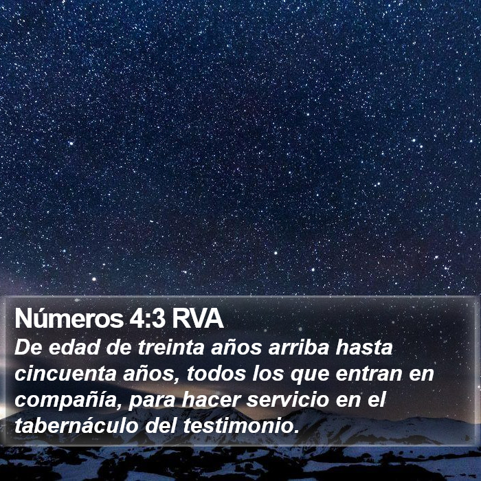 Números 4:3 RVA Bible Study