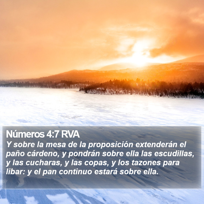 Números 4:7 RVA Bible Study