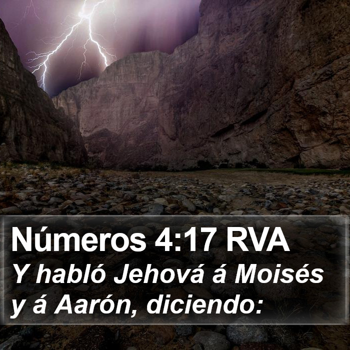 Números 4:17 RVA Bible Study