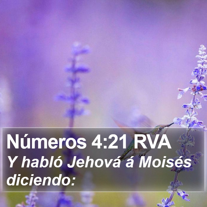 Números 4:21 RVA Bible Study