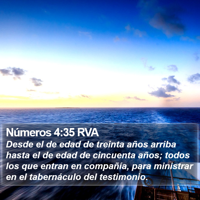 Números 4:35 RVA Bible Study