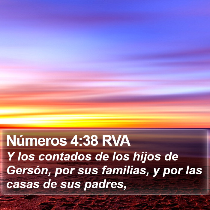 Números 4:38 RVA Bible Study