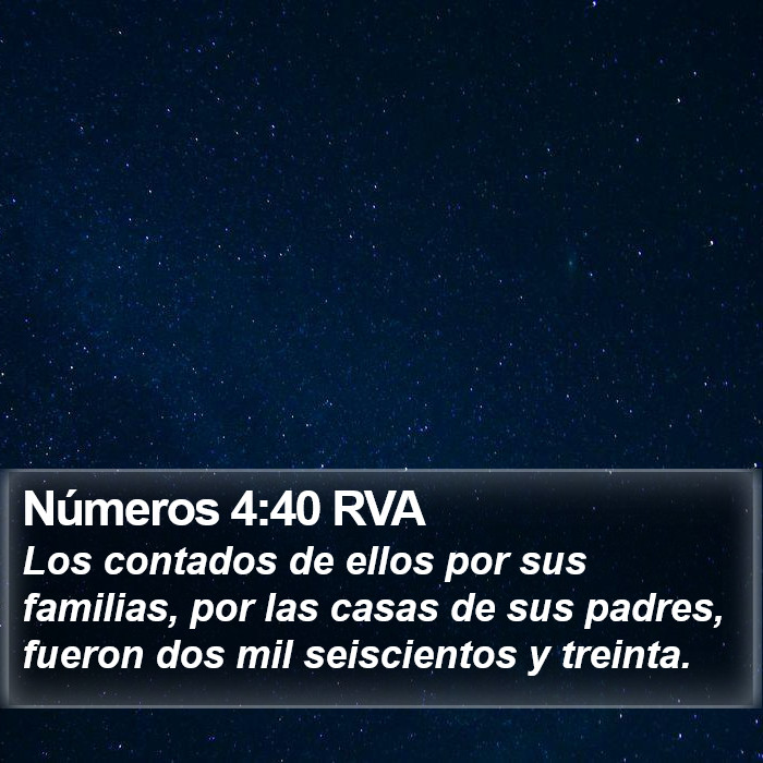 Números 4:40 RVA Bible Study