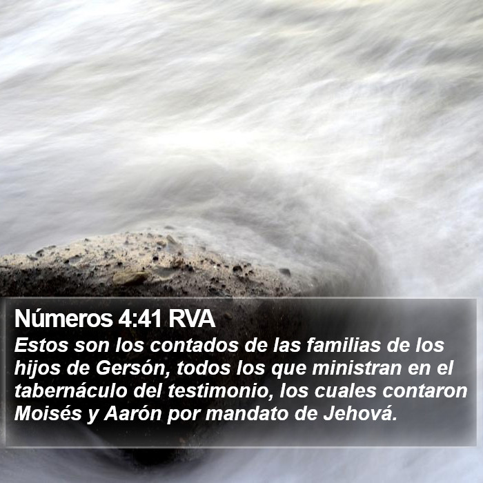 Números 4:41 RVA Bible Study