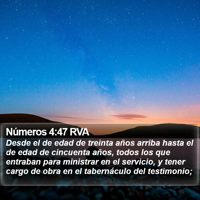 Números 4:47 RVA Bible Study