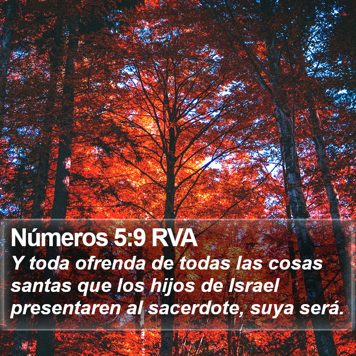 Números 5:9 RVA Bible Study