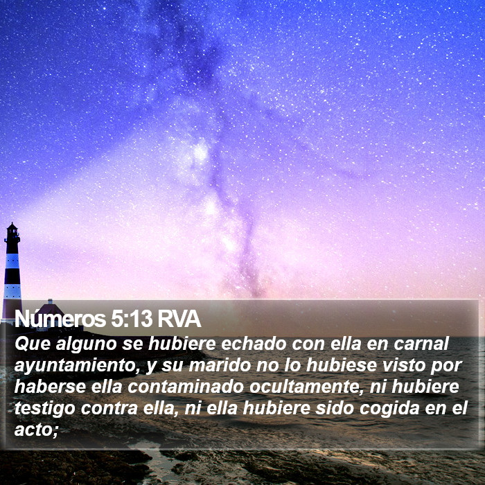 Números 5:13 RVA Bible Study