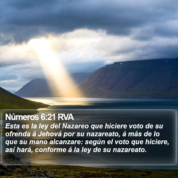 Números 6:21 RVA Bible Study