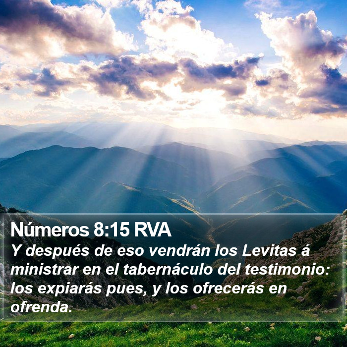 Números 8:15 RVA Bible Study