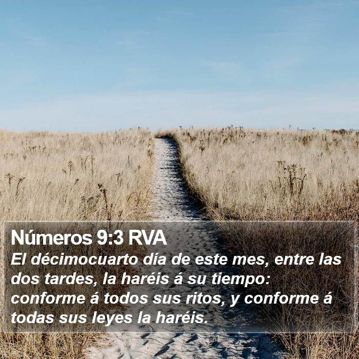 Números 9:3 RVA Bible Study