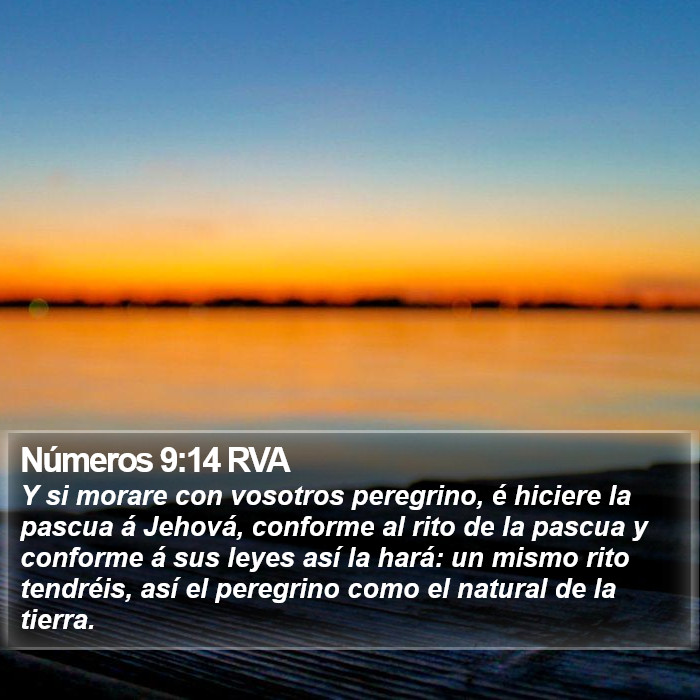 Números 9:14 RVA Bible Study