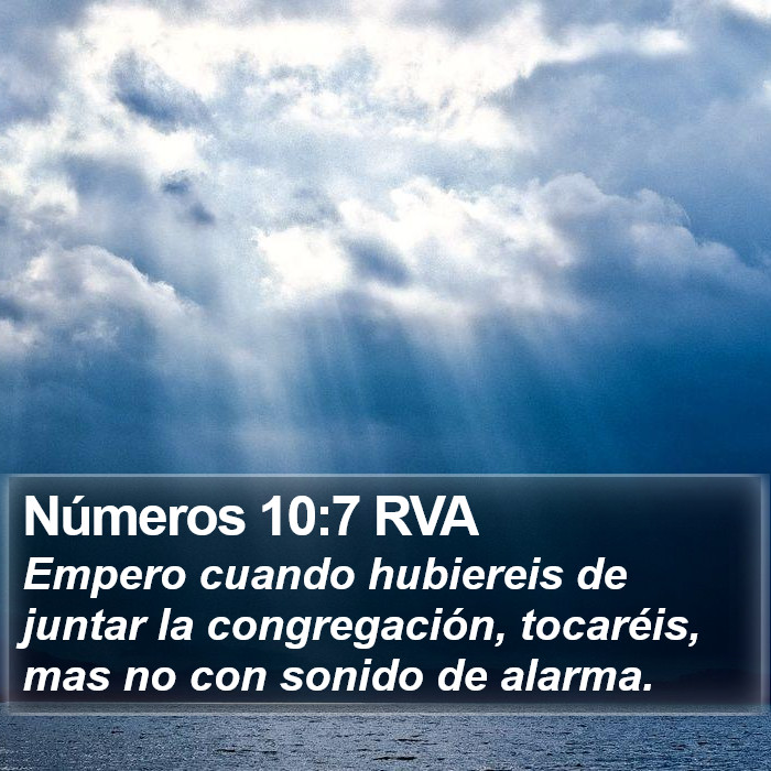 Números 10:7 RVA Bible Study