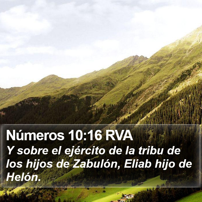 Números 10:16 RVA Bible Study