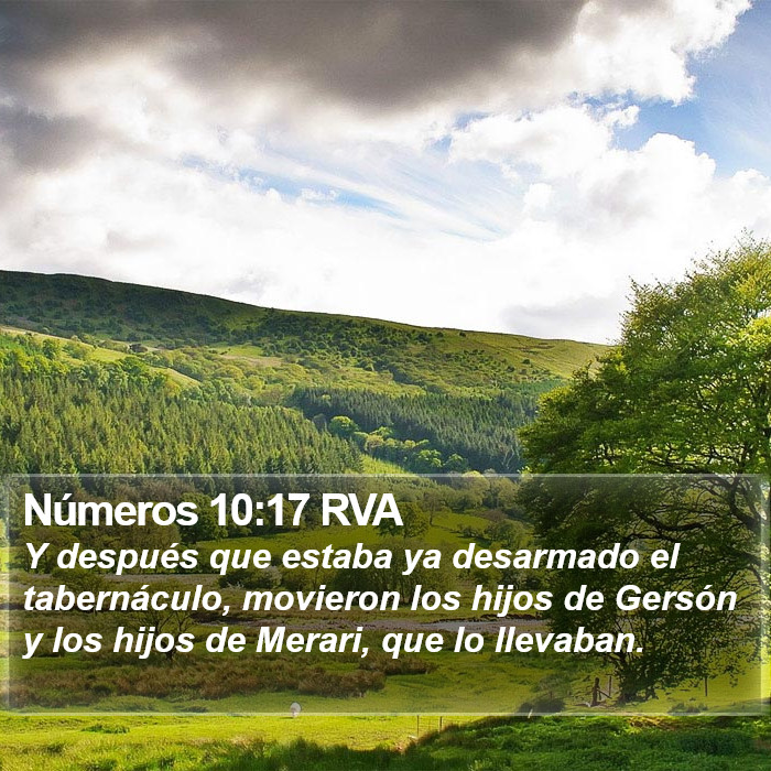 Números 10:17 RVA Bible Study