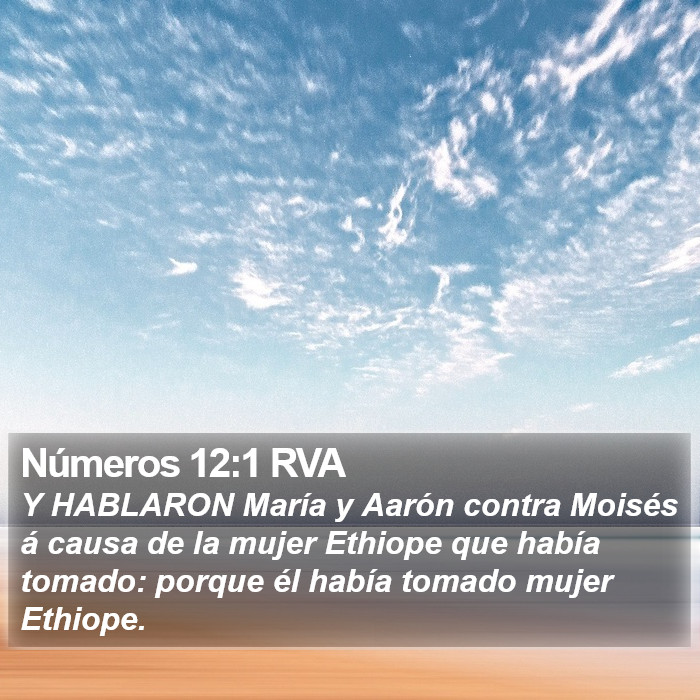 Números 12:1 RVA Bible Study