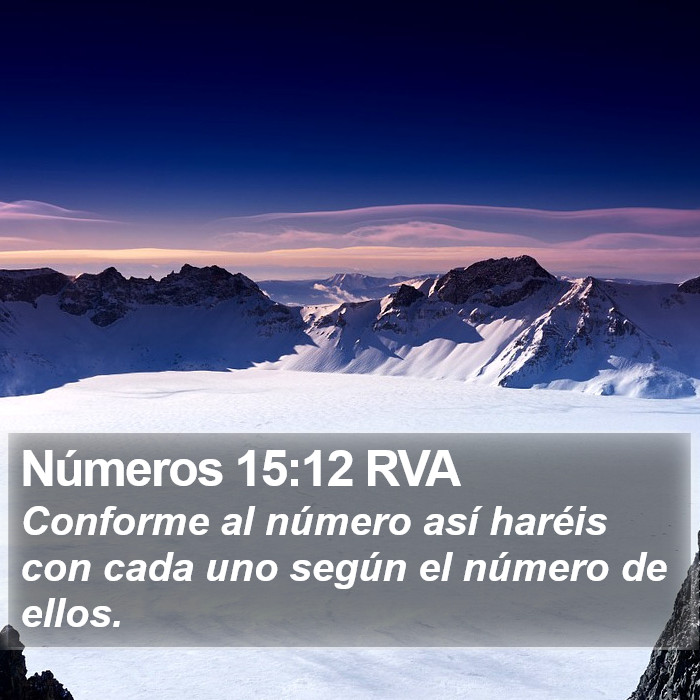 Números 15:12 RVA Bible Study