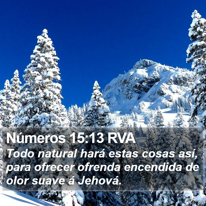 Números 15:13 RVA Bible Study