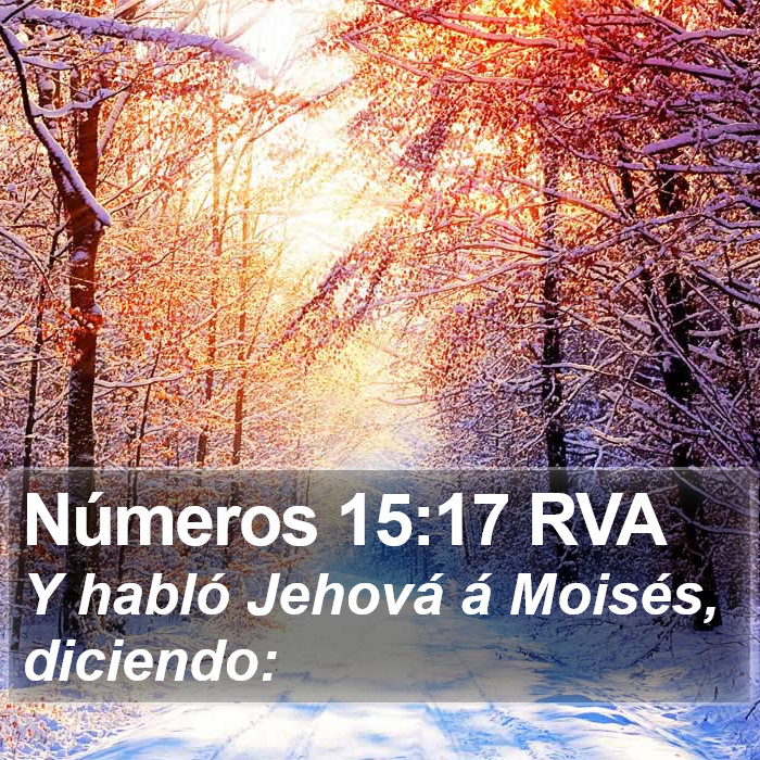 Números 15:17 RVA Bible Study