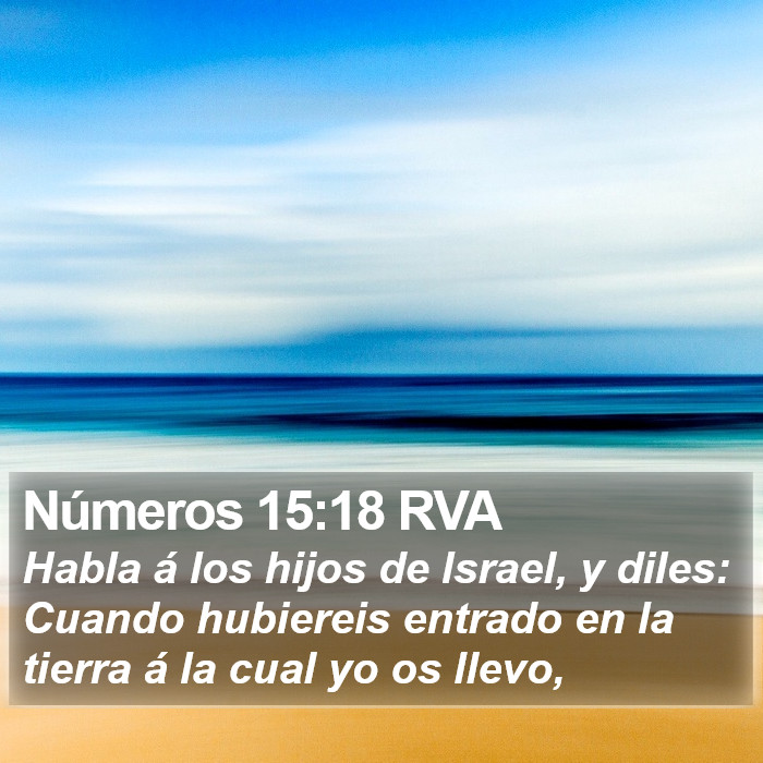 Números 15:18 RVA Bible Study