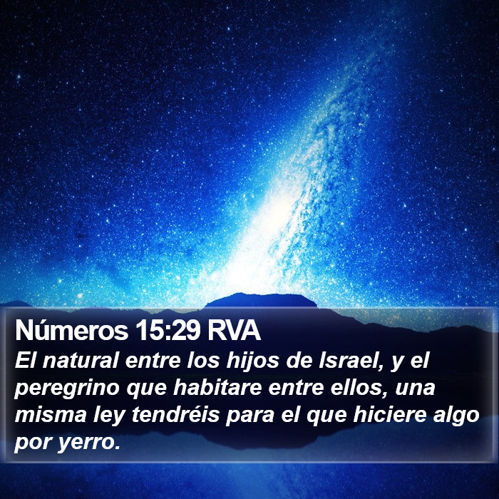 Números 15:29 RVA Bible Study