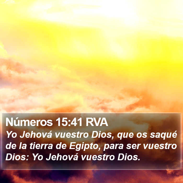 Números 15:41 RVA Bible Study