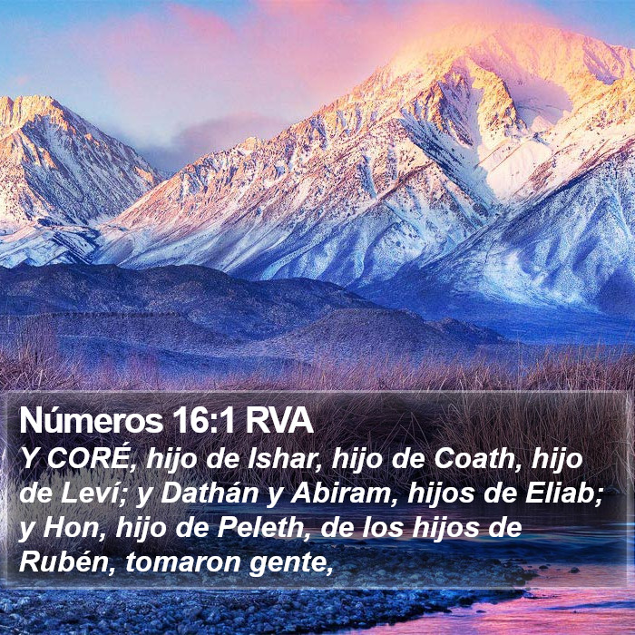 Números 16:1 RVA Bible Study