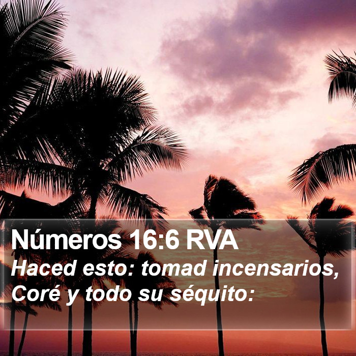 Números 16:6 RVA Bible Study